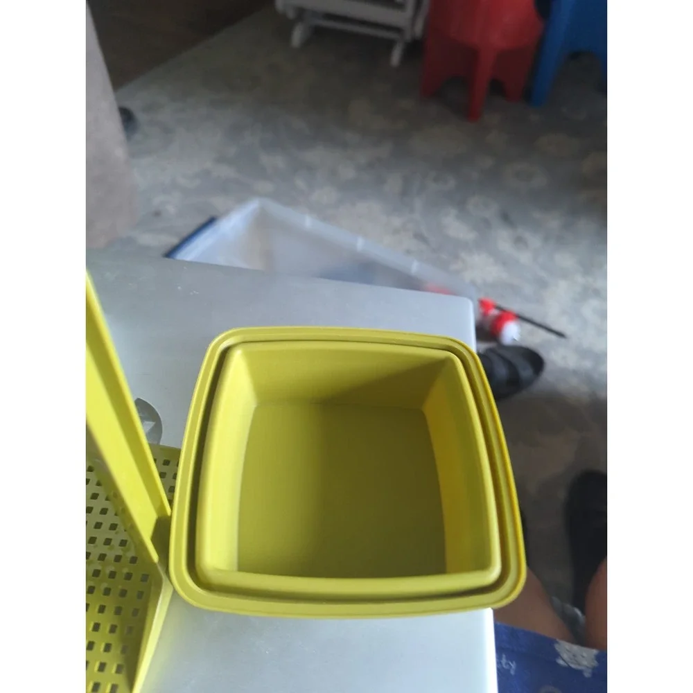 Vintage Large Tupperware Pick-A-Deli Container Sheer & Avocado Green